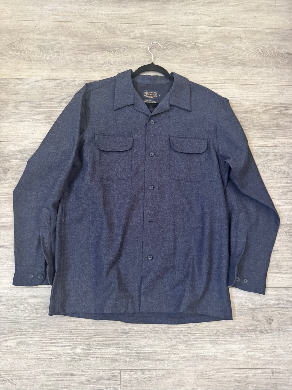 Pendleton Men's Navy Board Shirt Wool Button-Front